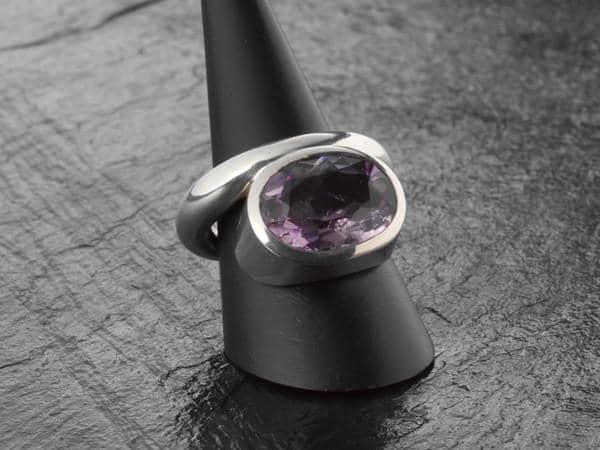 Silberring mit Amethyst